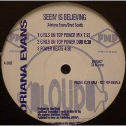 Adriana Evans Seein' Is Believing USED VINYL 12INCH PROMO