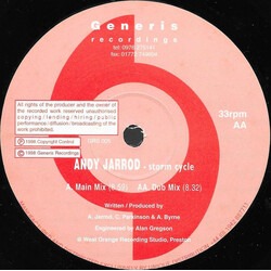 Andy Jarrod Storm Cycle USED VINYL 12INCH 33 S RPM