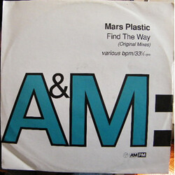 Mars Plastic Find The Way (Original Mixes) USED VINYL 12INCH 33 S RPM MAXI-SINGLE