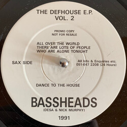 Bassheads The Defhouse E.P Vol. 2 USED VINYL 12INCH 33 S RPM EP PROMO
