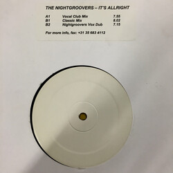 The Nightgroovers It's Allright USED VINYL 12INCH WHITE LABEL