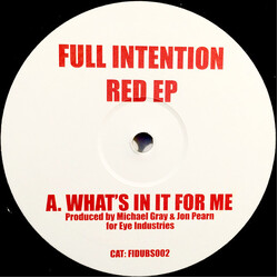 Full Intention Red EP USED VINYL 12INCH EP