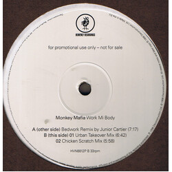 Monkey Mafia / Patra Work Mi Body USED VINYL 12INCH 33 S RPM PROMO