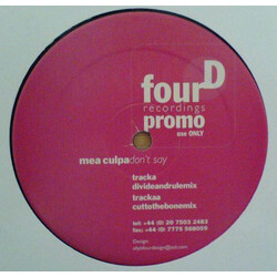 Mea Culpa Don't Say USED VINYL 12INCH PROMO 33 S RPM