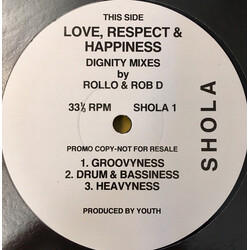Shola Phillips Love, Respect & Happiness (Dignity Mixes) USED VINYL 12INCH 33 S RPM SINGLE SIDED PROMO