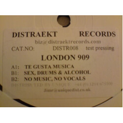 London 909 Sex, Drums EP USED VINYL 12INCH TEST PRESSING WHITE LABEL