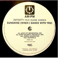 Infinity / Duane Harden Sunshine (When I Dance With You) USED VINYL 12INCH PROMO