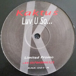 Kaktus (2) Luv U So... USED VINYL 12INCH PROMO LIMITED EDITION SINGLE SIDED
