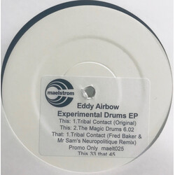 Eddy Airbow Experimental Drums EP USED VINYL 12INCH EP WHITE LABEL PROMO 33 S RPM 45 RPM