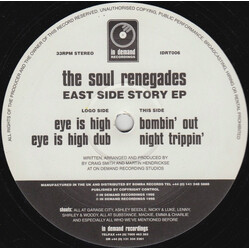Soul Renegades East Side Story EP USED VINYL 12INCH 33 S RPM EP