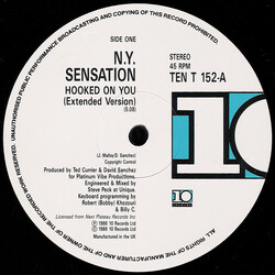 Sweet Sensation Hooked On You USED VINYL 12INCH 45 RPM