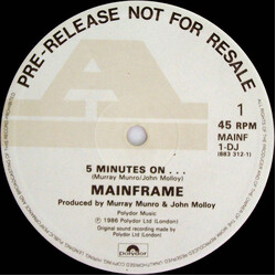 Mainframe (6) 5 Minutes On... USED VINYL 12INCH PROMO