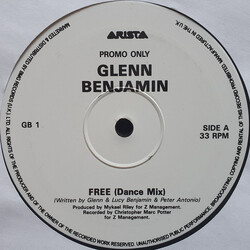Glenn Benjamin Free USED VINYL 12INCH 33 S RPM PROMO
