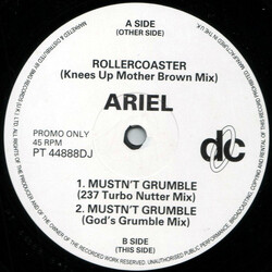 Ariel Rollercoaster / Mustn't Grumble USED VINYL 12INCH 45 RPM PROMO