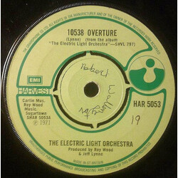 Electric Light Orchestra 10538 Overture USED VINYL 7INCH 45 RPM SINGLE