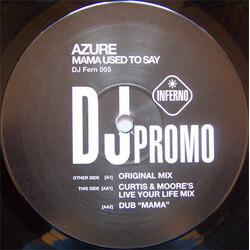 Azure Mama Used To Say USED VINYL 12INCH 33 S RPM PROMO