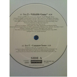 Ice-T Valuable Game USED VINYL 12INCH PROMO