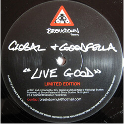 Global & Goodfella Live Good USED VINYL 12INCH SINGLE SIDED LIMITED EDITION