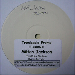 Milton Jackson Hold Me Close / So Tight USED VINYL 12INCH 33 S RPM PROMO