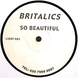 Britalics So Beautiful USED VINYL 12INCH WHITE LABEL
