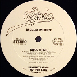 Melba Moore Miss Thing USED VINYL 12INCH 33 S RPM PROMO
