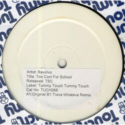 Revolvo Too Cool For School USED VINYL 12INCH SINGLE PROMO WHITE LABEL