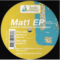 Modern Anominal Techno Project The Mat 1 EP USED VINYL 12INCH EP 45 RPM 33 S RPM