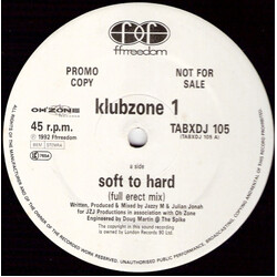 Klubzone 1 Soft To Hard USED VINYL 12INCH PROMO 45 RPM