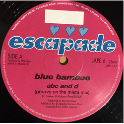Blue Bamboo ABC And D USED VINYL 12INCH 33 S RPM