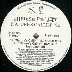 Jupiter Project Nature's Callin' 92 USED VINYL 12INCH 33 S RPM