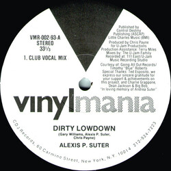 Alexis P. Suter Dirty Lowdown USED VINYL 12INCH 33 S RPM