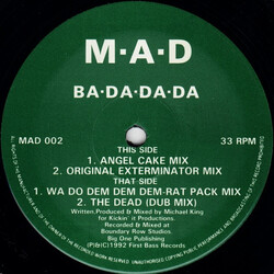 Mental & Dangerous Ba-Da-Da-Da USED VINYL 12INCH 33 S RPM