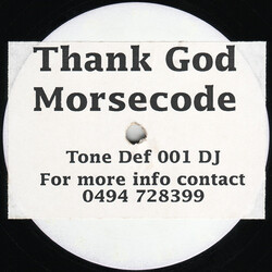 Morsecode Thank God USED VINYL 12INCH 45 RPM WHITE LABEL