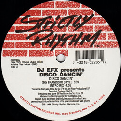 DJ EFX Disco Dancin' USED VINYL 12INCH 33 S RPM
