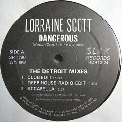 Lorraine Scott Dangerous USED VINYL 12INCH 33 S RPM