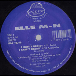 Elle M-N I Can't Resist USED VINYL 12INCH 33 S RPM
