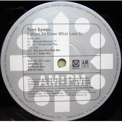 Terri Symon I Want To Know What Love Is USED VINYL 12INCH 33 S RPM PROMO