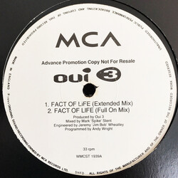 Oui 3 Fact Of Life USED VINYL 12INCH PROMO