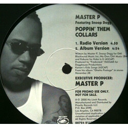 Master P / Snoop Dogg Poppin' Them Collars USED VINYL 12INCH 33 S RPM PROMO