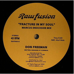 Don Freeman Fracture In My Soul USED VINYL 12INCH 45 RPM
