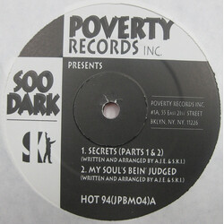 Soo Dark Secrets USED VINYL 12INCH 33 S RPM