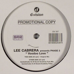 Phase 2 (3) Voodoo Love USED VINYL 12INCH 45 RPM 33 S RPM PROMO