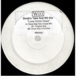 Double Take / MC Kie Love Come Down USED VINYL 12INCH 33 S RPM 45 RPM PROMO WHITE LABEL