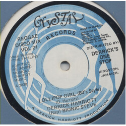 Derrick Harriott Lollipop Girl (80s Style) USED VINYL 12INCH 45 RPM