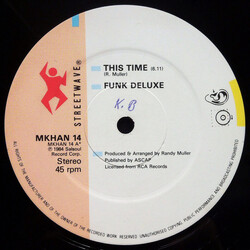 Funk Deluxe This Time USED VINYL 12INCH 45 RPM SINGLE