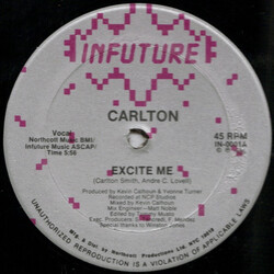Carlton Smith Excite Me USED VINYL 12INCH 45 RPM