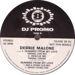 Debbie Malone Running From My Love USED VINYL 12INCH PROMO