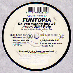 Funtopia Do You Wanna Know? USED VINYL 12INCH 33 S RPM