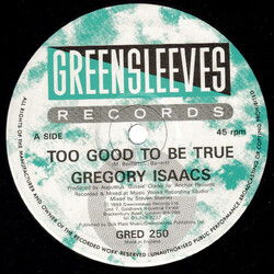Gregory Isaacs Too Good To Be True USED VINYL 12INCH 45 RPM