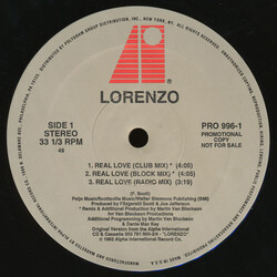 Lorenzo Smith Real Love USED VINYL 12INCH PROMO 33 S RPM